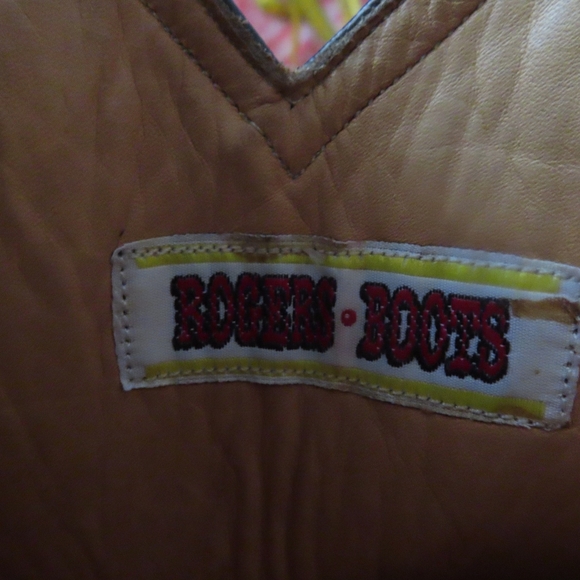 vintage Rogers Boots Western Cowboy Ostrich - Cream White - Size 10.0 - Picture 10 of 12